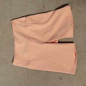 Peach spyder biker shorts with pockets